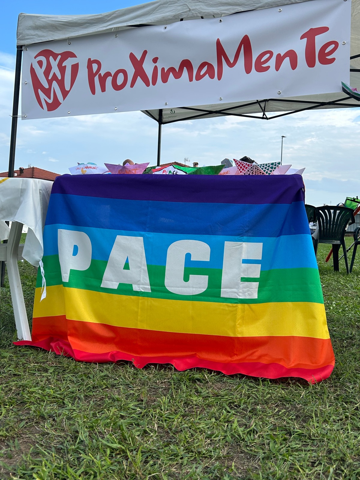 Stand Proximamente APS alla festa della pace