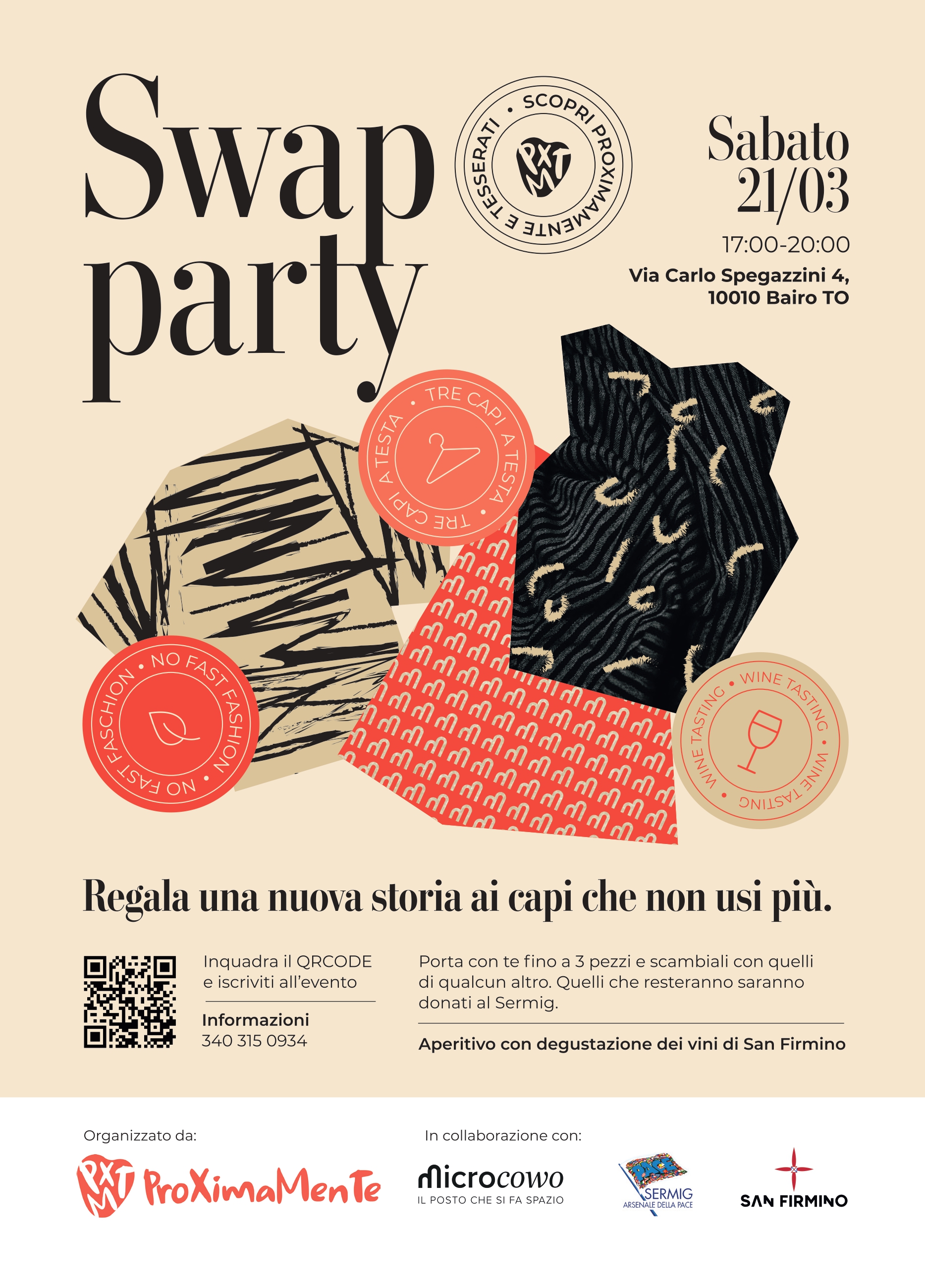 Swap Party e donazione Sermig